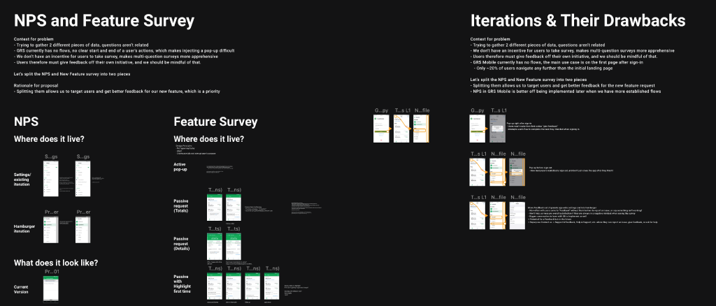 Manulife Mobile research notes for finding the why behind requirements
